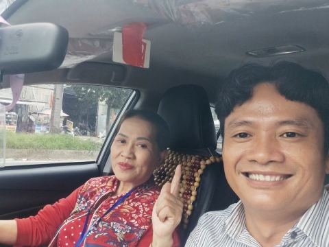 Chị Nga tập xe B2