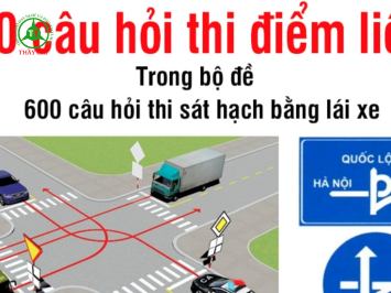 BỘ ĐỀ 60 CÂU HỎI ĐIỂM LIỆT THI BẰNG LÁI ÔTÔ B1-C